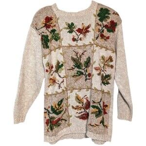 Chrysantheme Fall Leaf Sweater - Large
